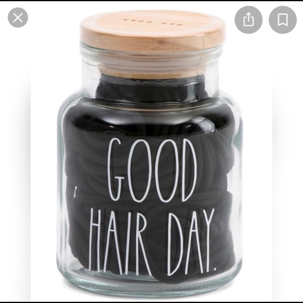 Rae Dunn hair tie jar
